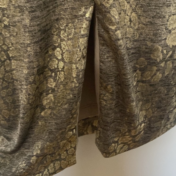 DRESS THE POPULATION Emery Midi dress Womens M Metallic snake Print Festive - Picture 9 of 10